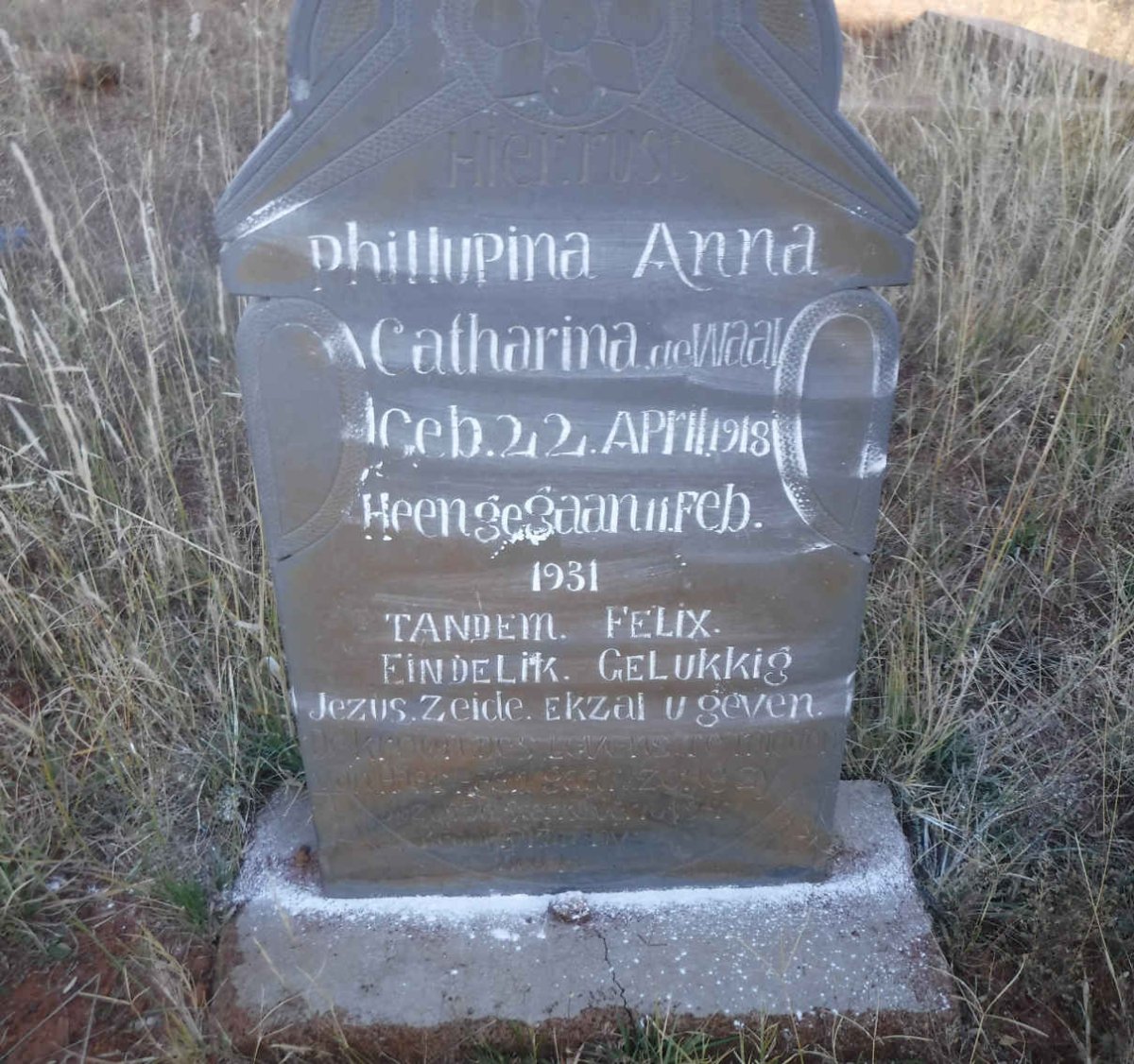 WAAL Phillupina Anna Catharina, de 1918-1931