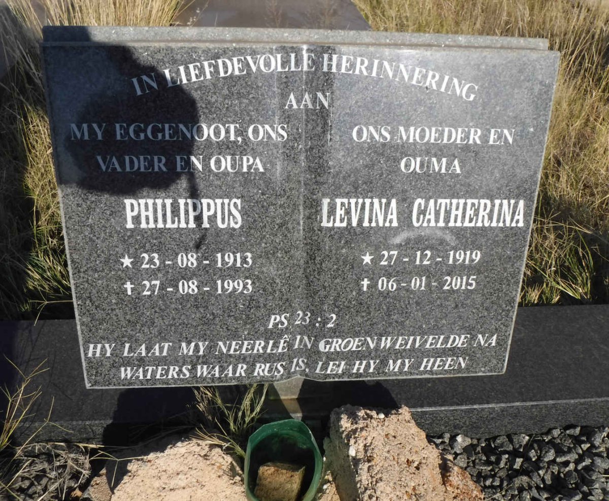 ? Philippus 1913-1993 &amp; Levina Catherina 1919-2015