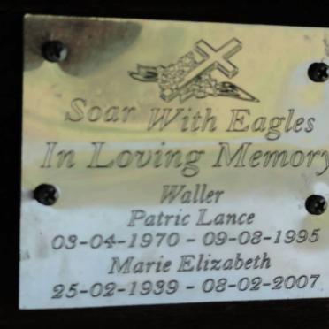 WALLER Marie Elizabeth 1939-2007 :: WALLER Patric Lance 1970-1995
