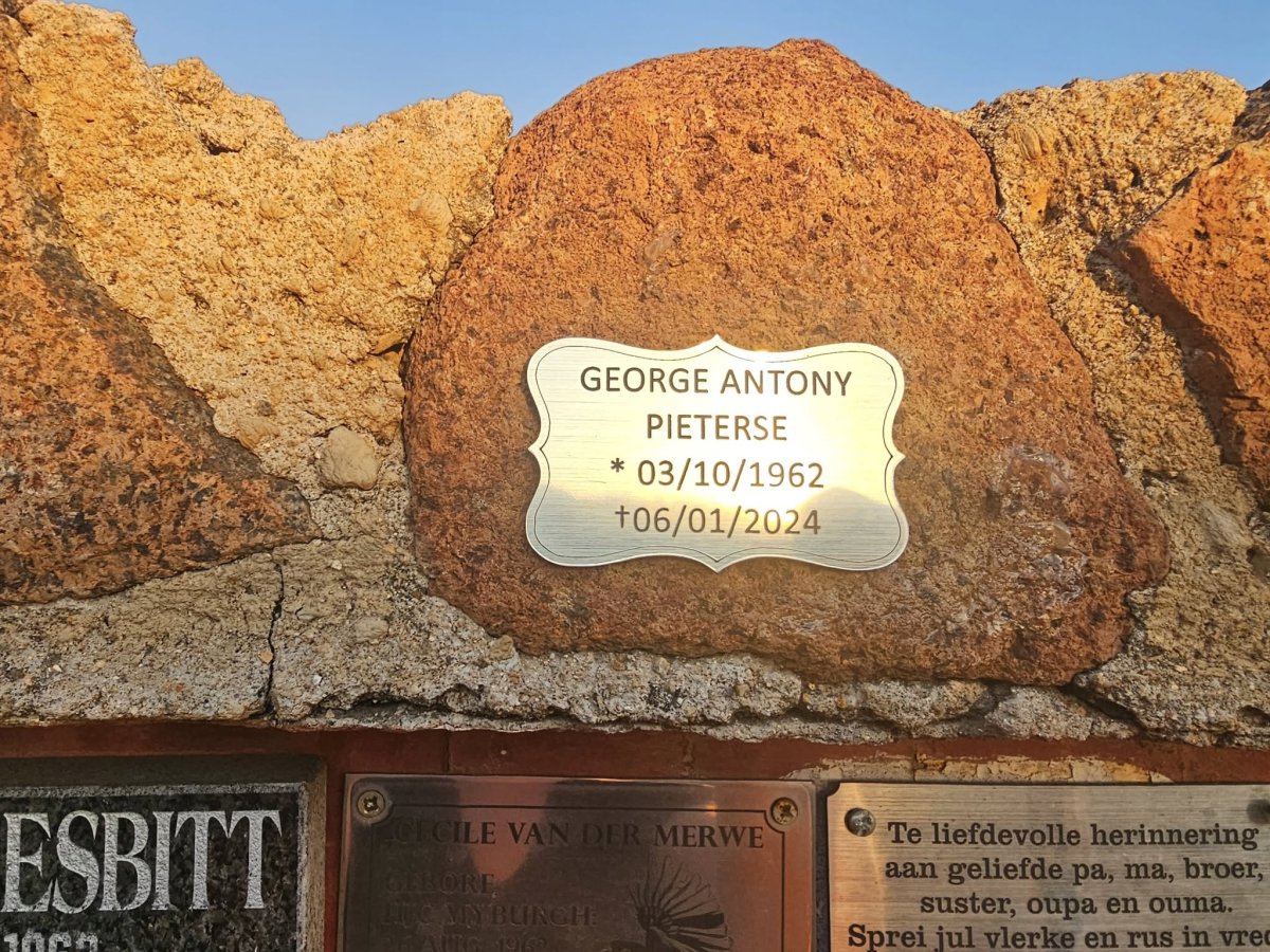 PIETERSE George Antony 1962-2024