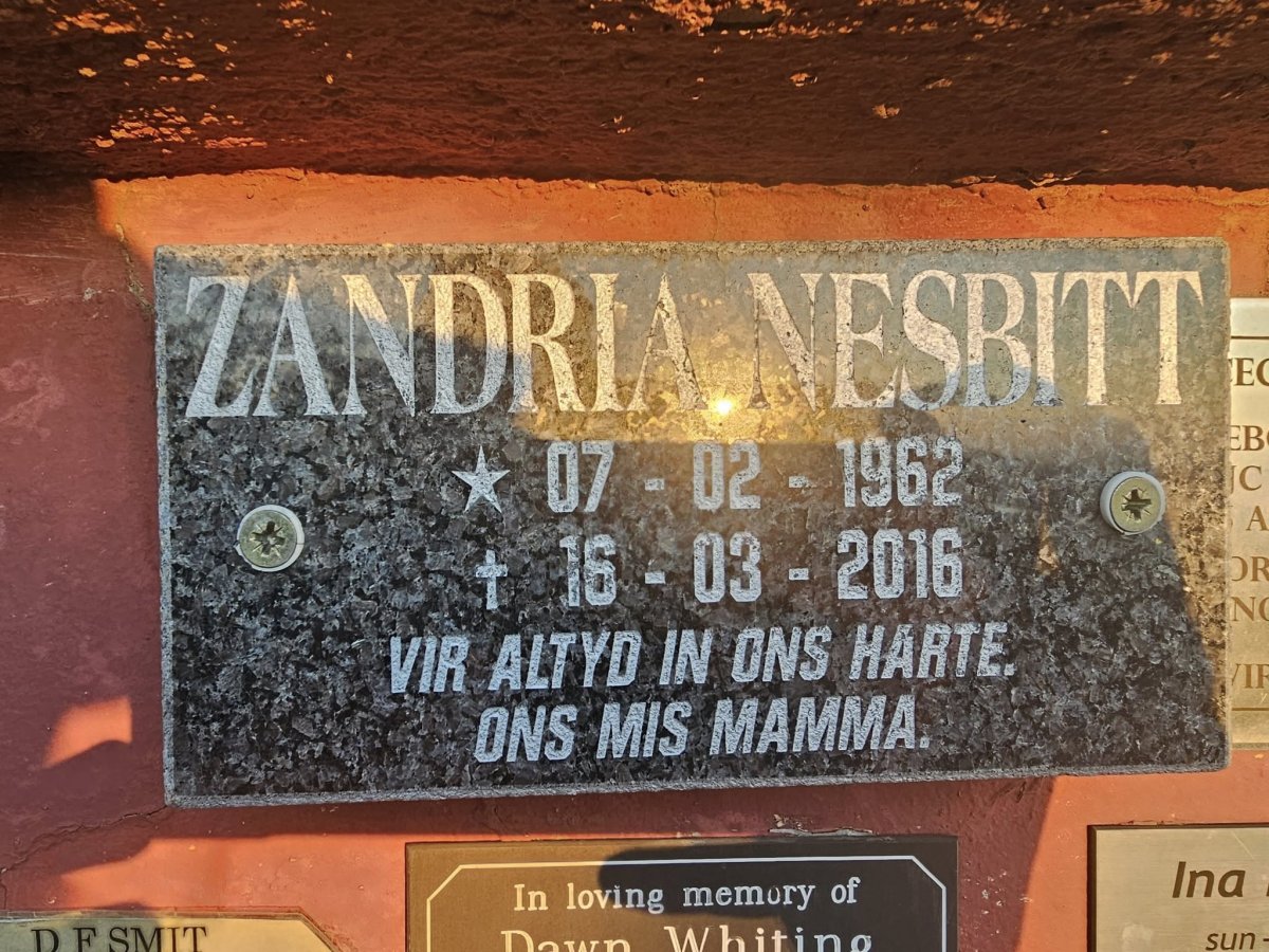 NESBITT Zandria 1962-2016