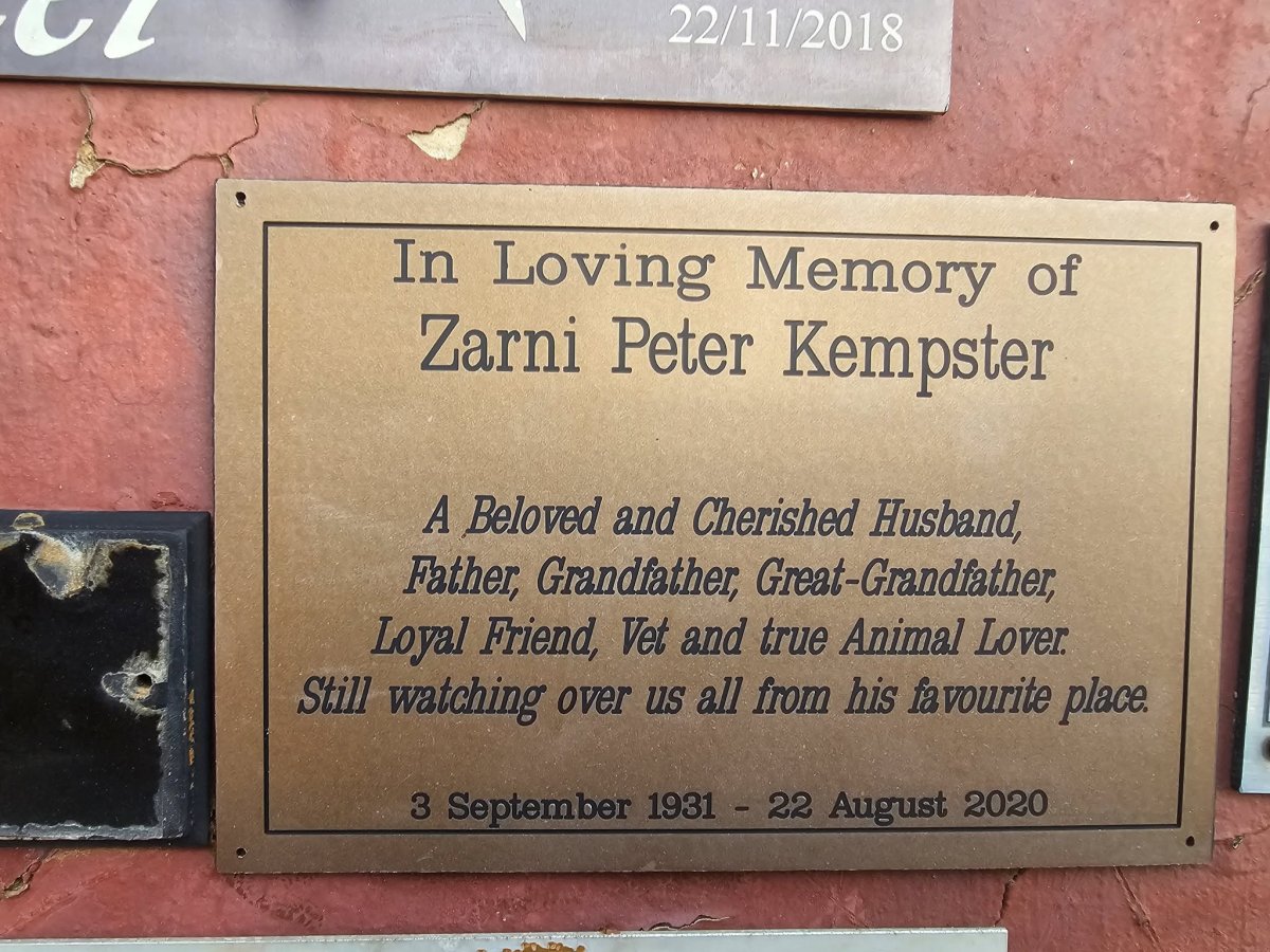 KEMPSTER Zarni Peter 1931-2020