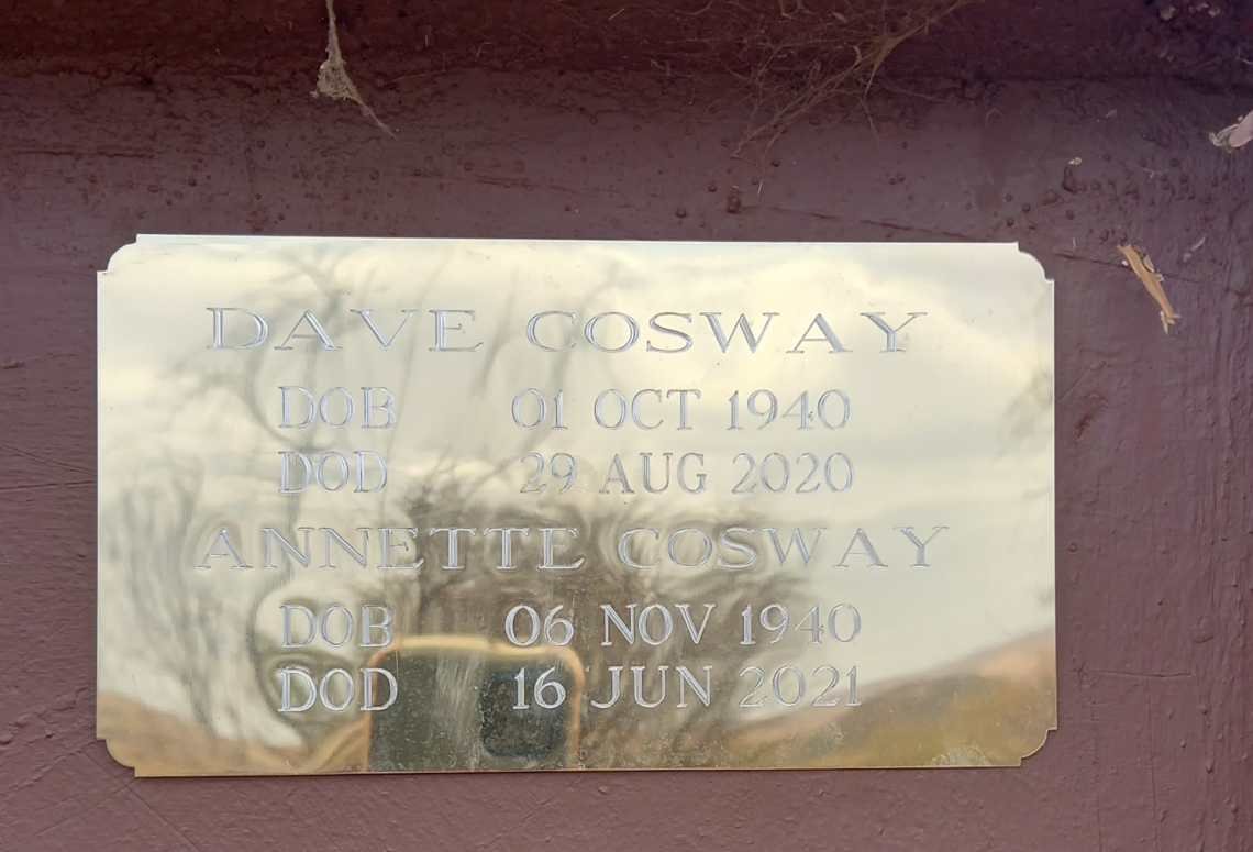 COSWAY Dave 1940-2020 & Annette 1940-2021