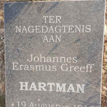 HARTMAN Johannes Erasmus Greeff 1910-1985