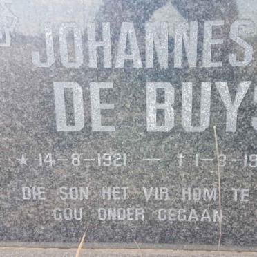 BUYS Johannes J., de 1921-1993