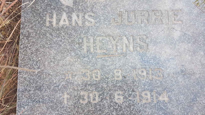 HEYNS Hans Jurrie 1913-1914