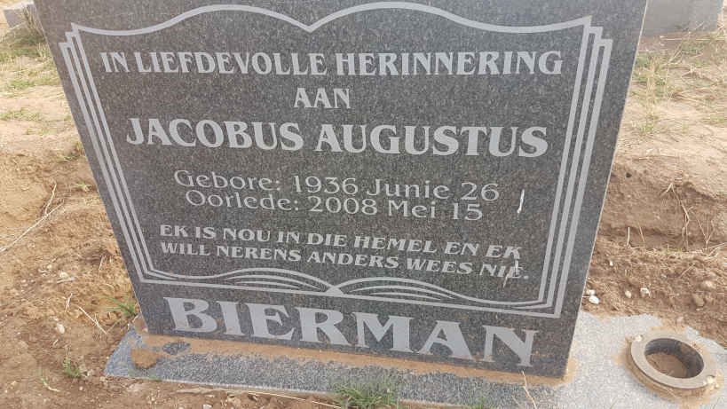 BIERMAN Jacobus Augustus 1936-2008