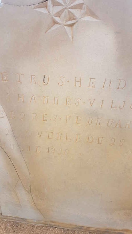 VILJOEN Petrus Hend? Johannes 1920-1920