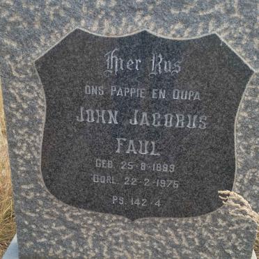 FAUL John Jacobus 1899-1975