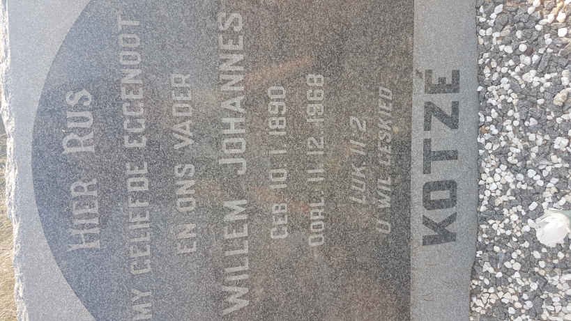 KOTZE Willem Johannes 1890-1968