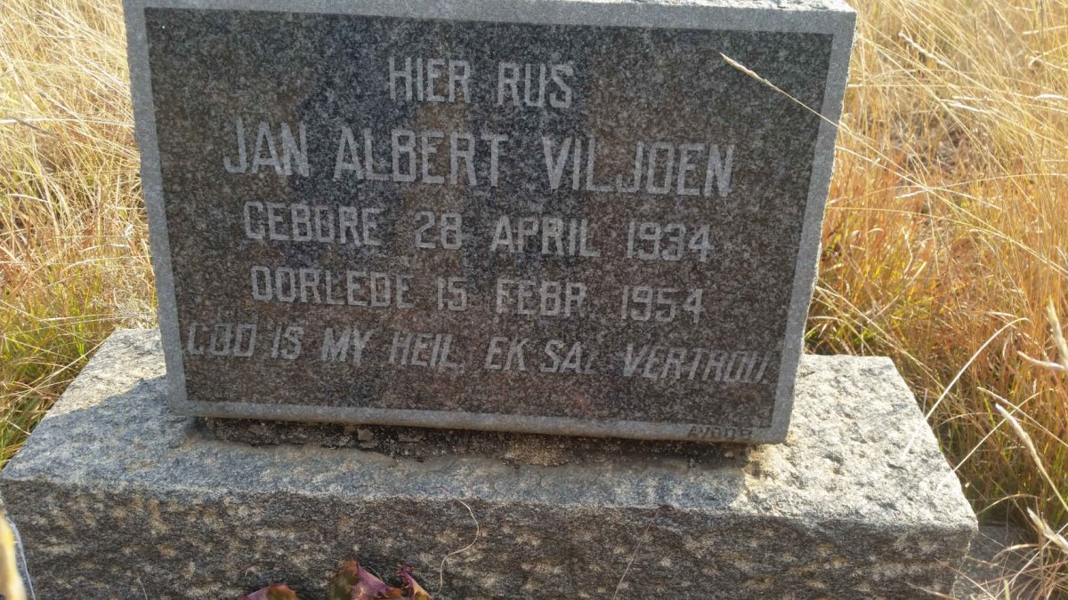 VILJOEN Jan Albert 1934-1954