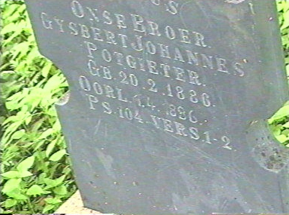 POTGIETER Gysbert Johannes 1886-18?6