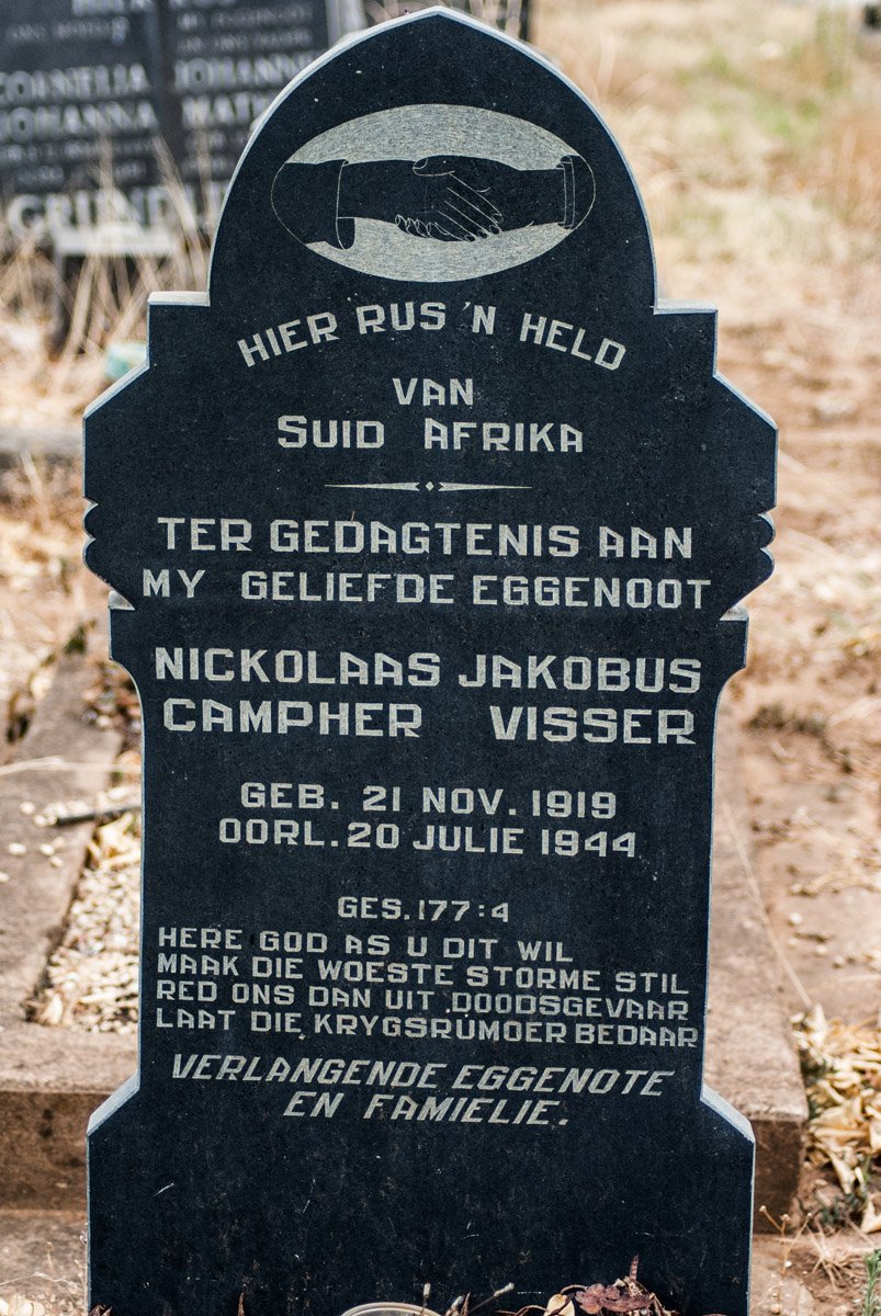 VISSER Nickolaas Jakobus Campher 1919-1944