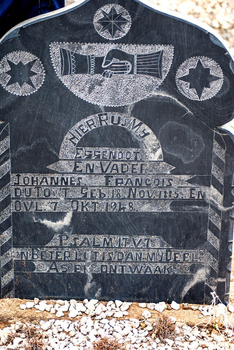 TOIT Johannes Francois, du 1885-1948