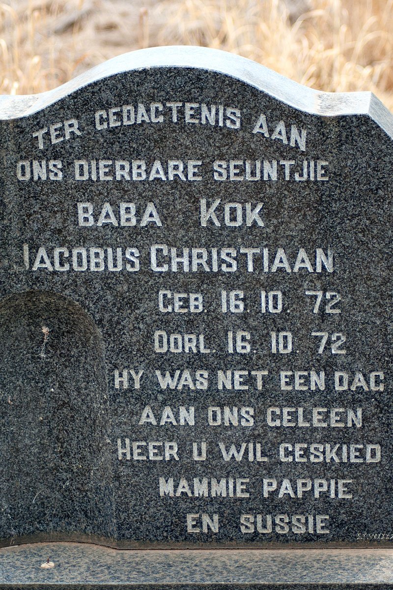 KOK Jacobus Christiaan 1972-1972