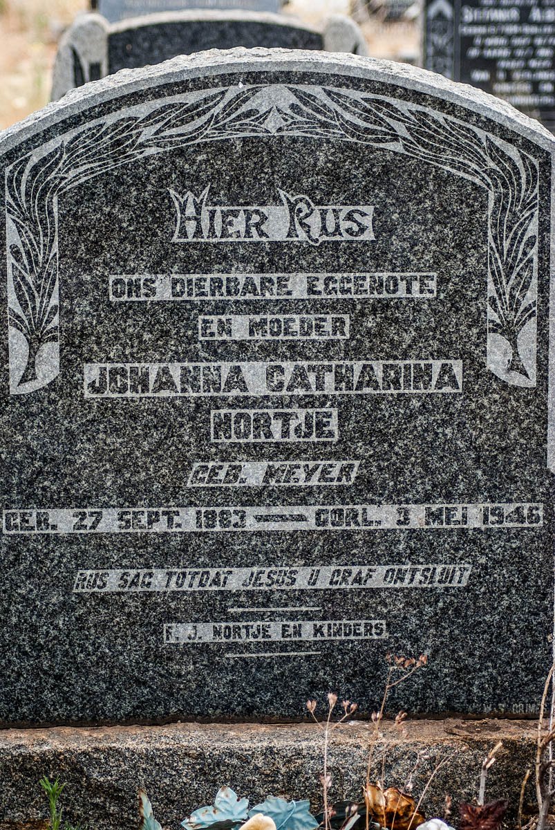 NORTJE Johanna Catharina nee MEYER 1883-1946