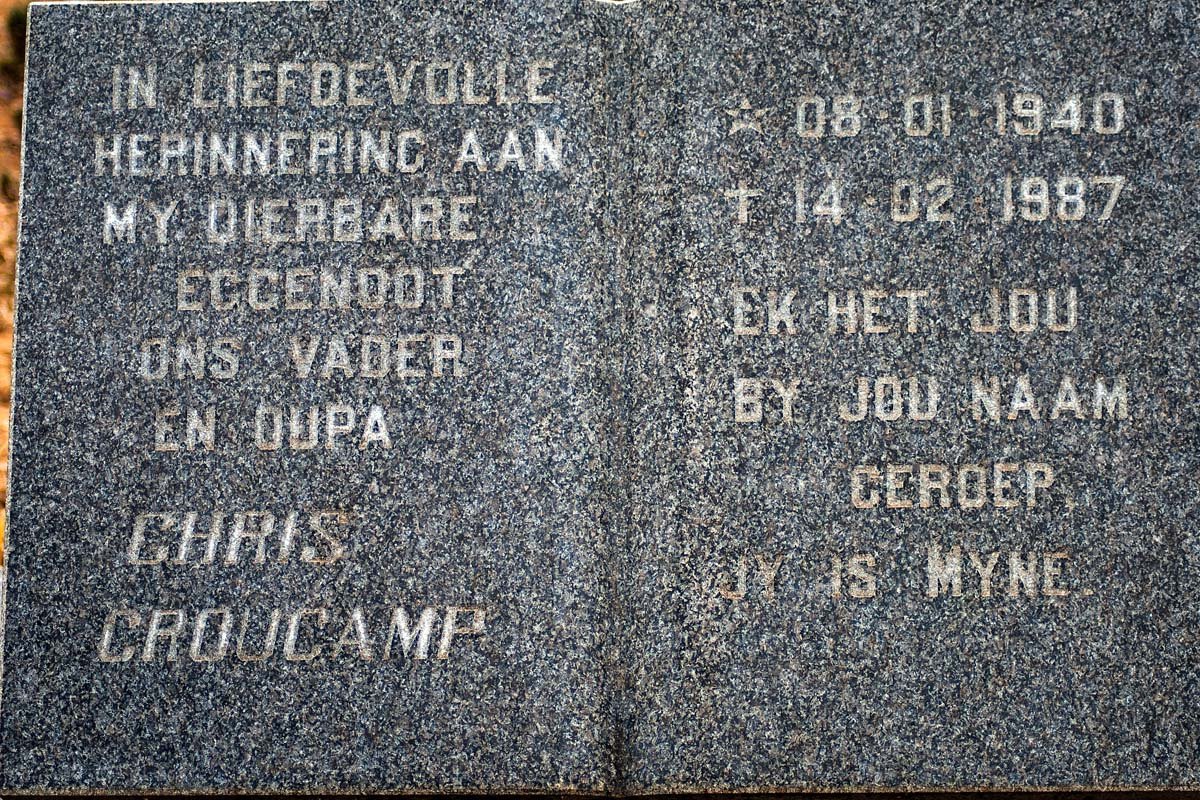 CROUCAMP Chris 1940-1987