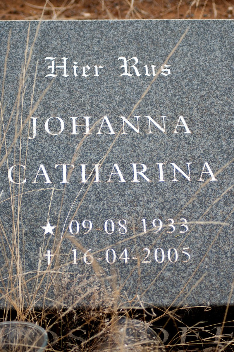 BOSHOFF Johanna Catharina 1933-2005