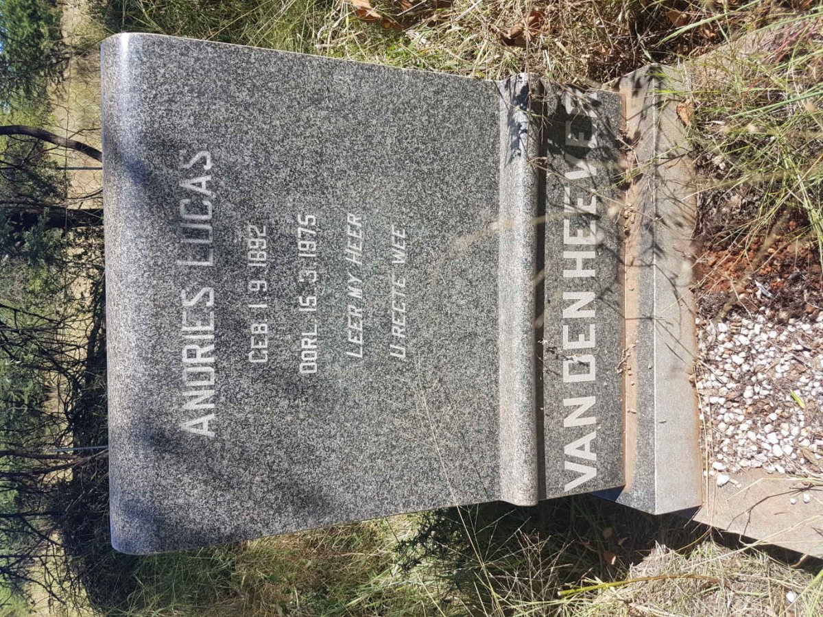 HEEVER Andries Lucas, van den 1892-1975