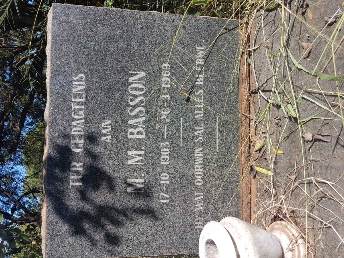 BASSON M.M. 1903-1969
