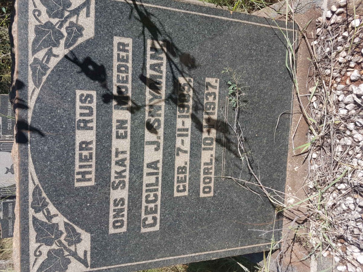 SNYMAN Cecilia J. nee BASSON 1905-1937