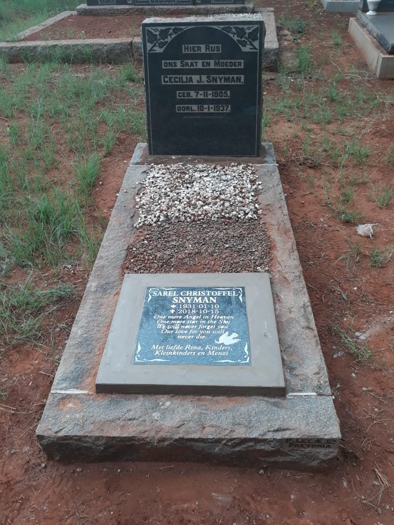 SNYMAN Cecilia J. 1905-1937 :: SNYMAN Sarel Christoffel 1931-2018