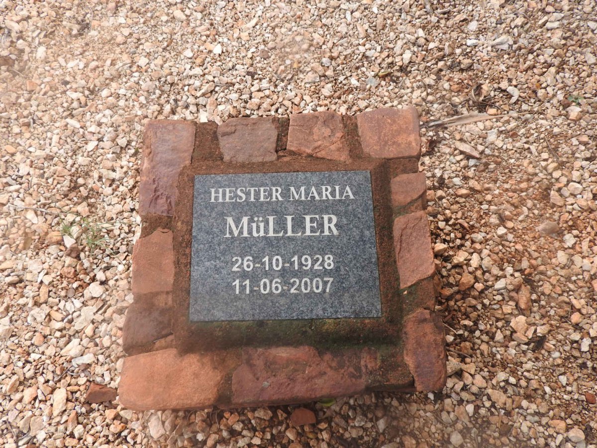 MÜLLER Hester Maria 1928-2007