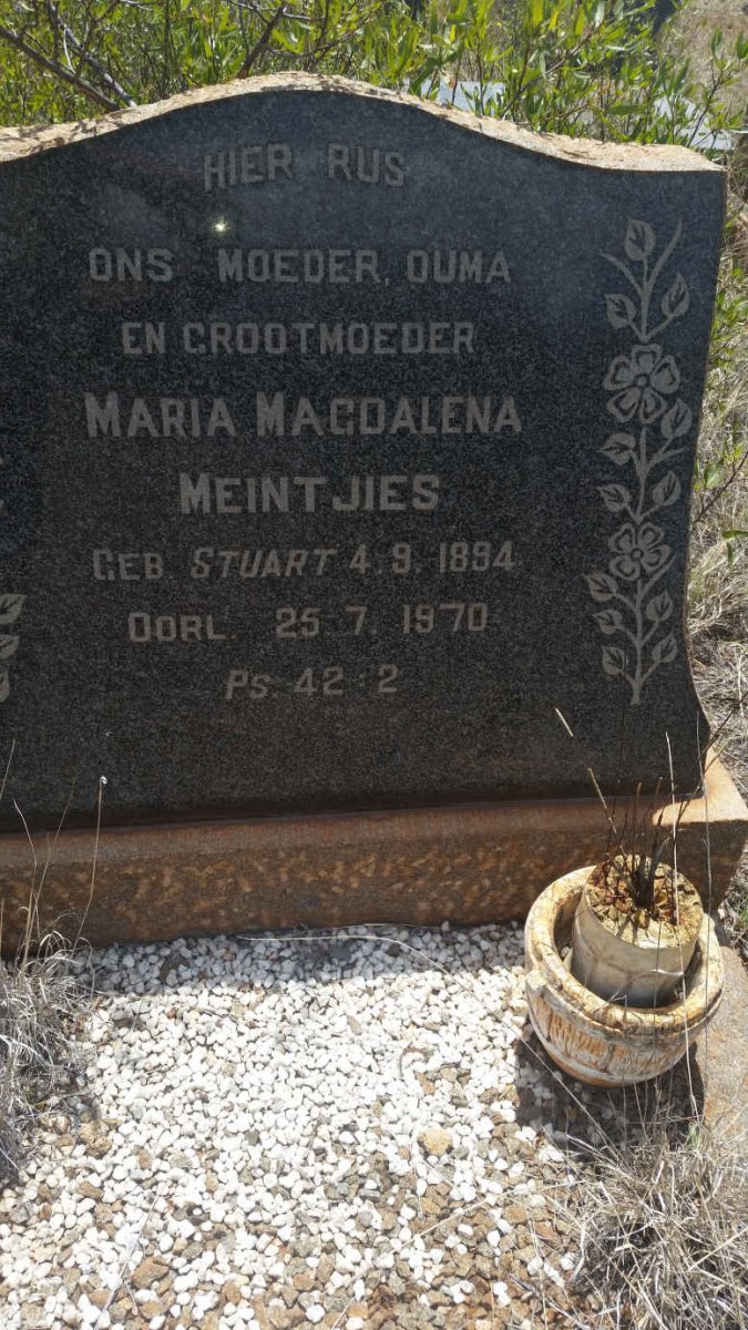 MEINTJIES Maria Magdalena nee STUART 1894-1970