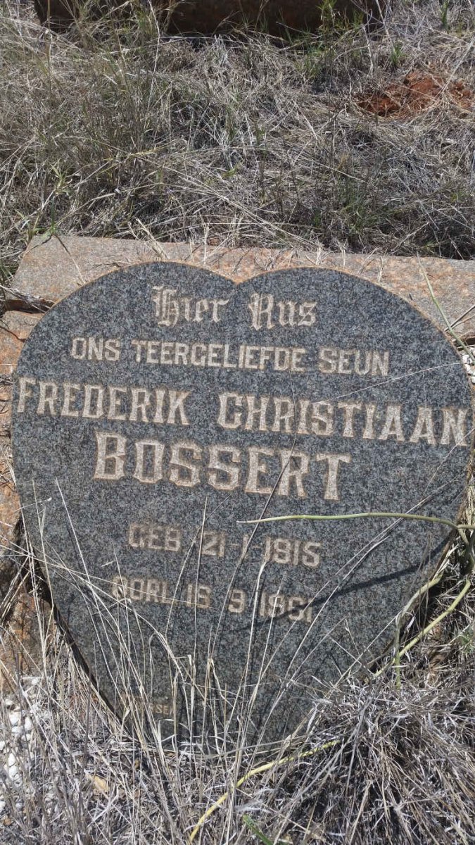 BOSSERT Frederik Christiaan 1915-1961