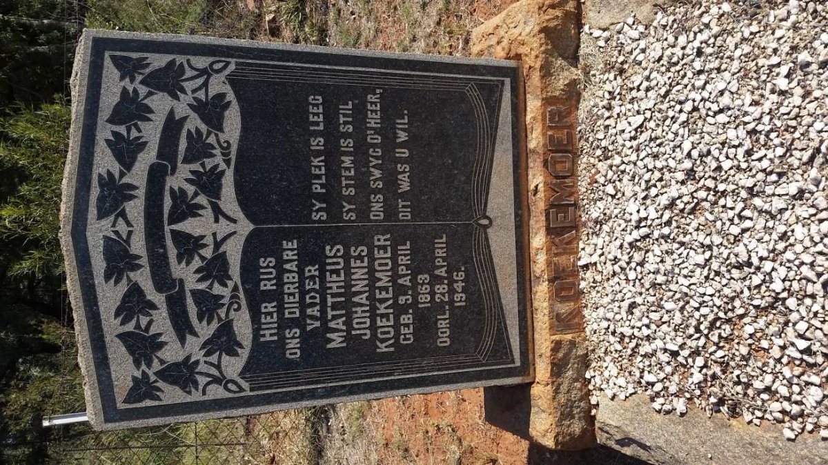 KOEKEMOER Mattheus Johannes 1863-1946