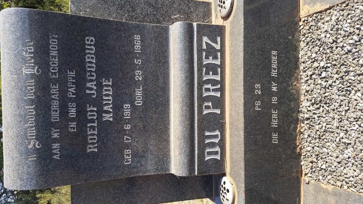 PREEZ Roelof Jacobus Naude, du 1919-1966