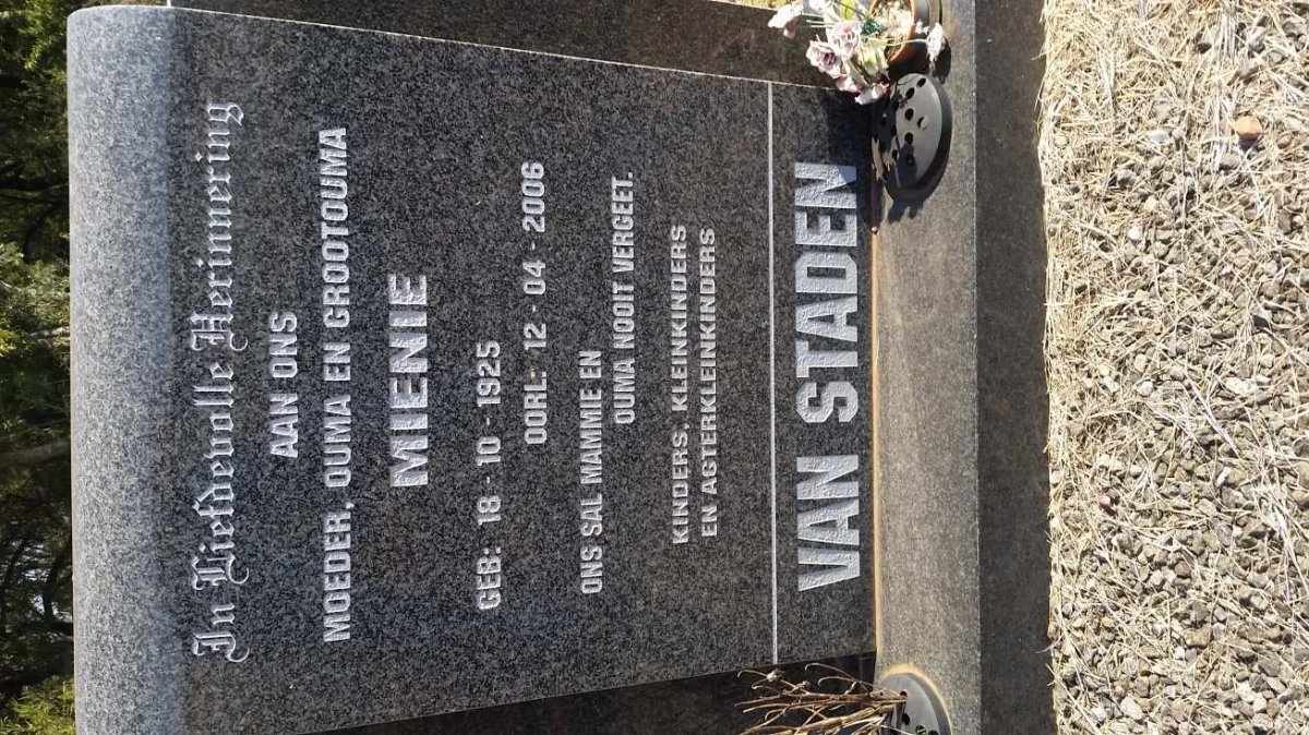 STADEN Mienie, van 1925-2006
