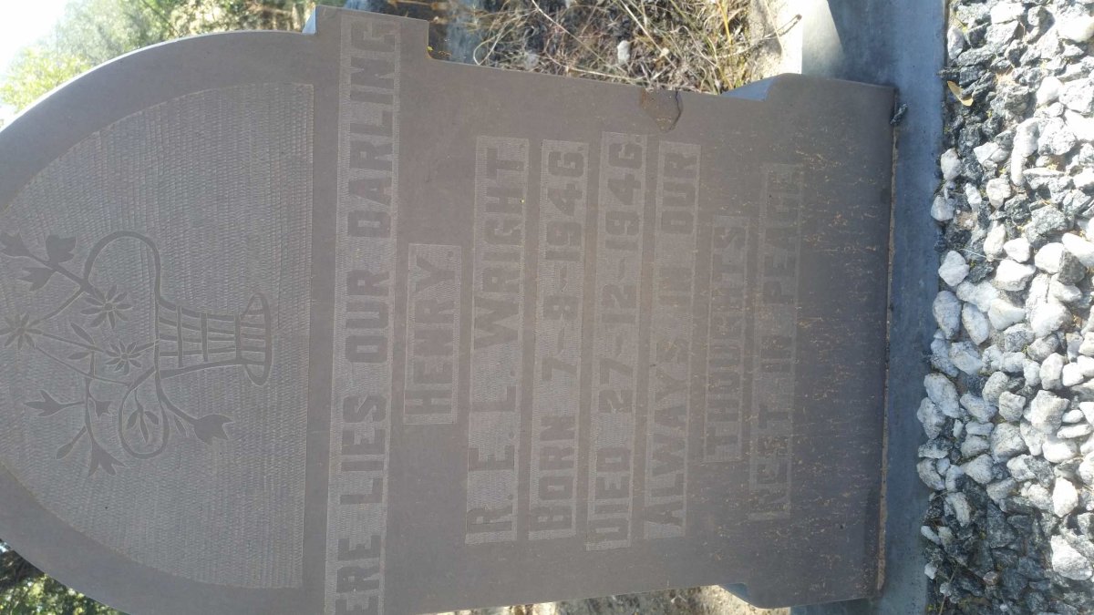 WRIGHT Henry R.E.L. 1946-1946