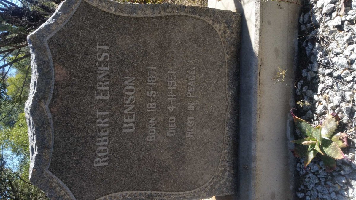 BENSON Robert Ernest 1871-1951