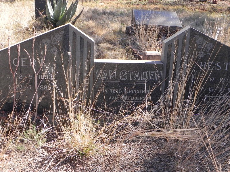 STADEN Gert, van 1893-1985 &amp; Hester 1903-1986