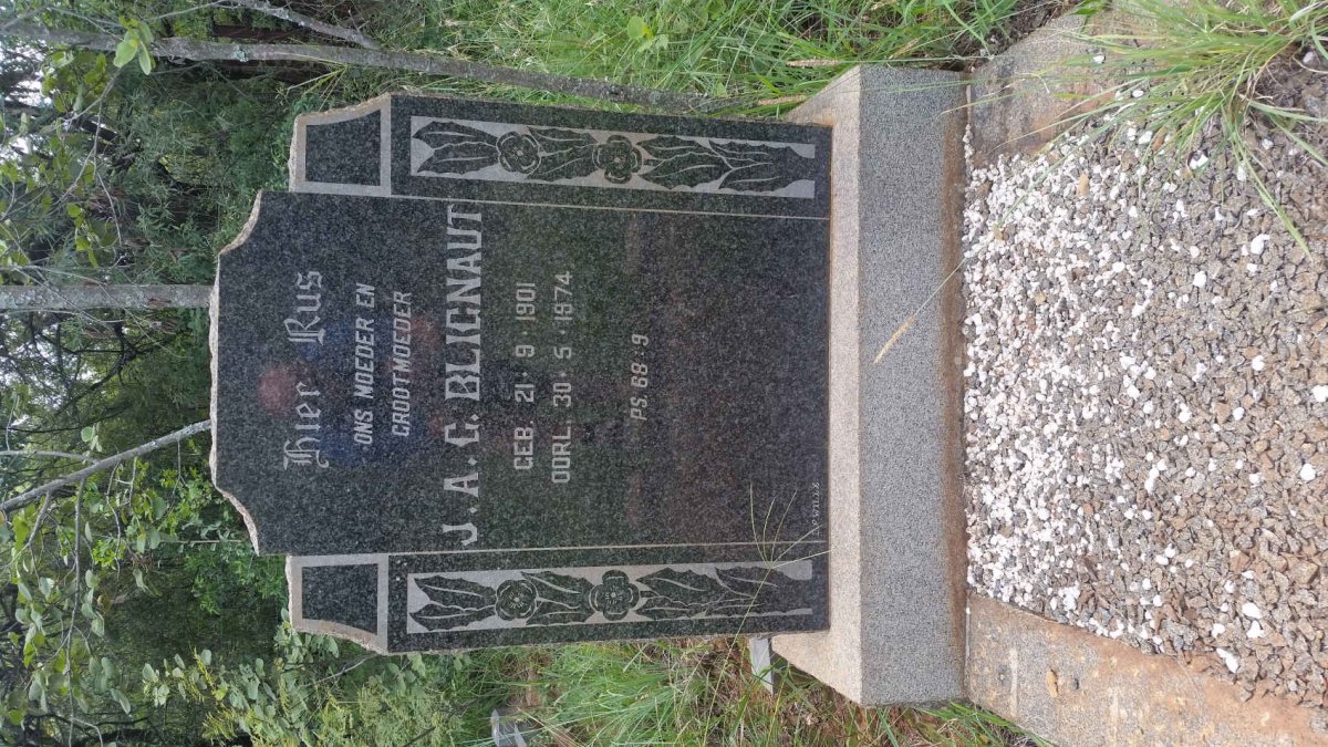 BLIGNAUT J.A.G. 1901-1974