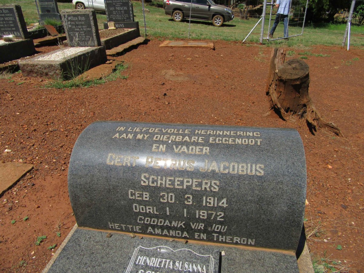 SCHEEPERS Gert Petrus Jacobus 1914-1972 &amp; Henrietta Susanna 1916-2011