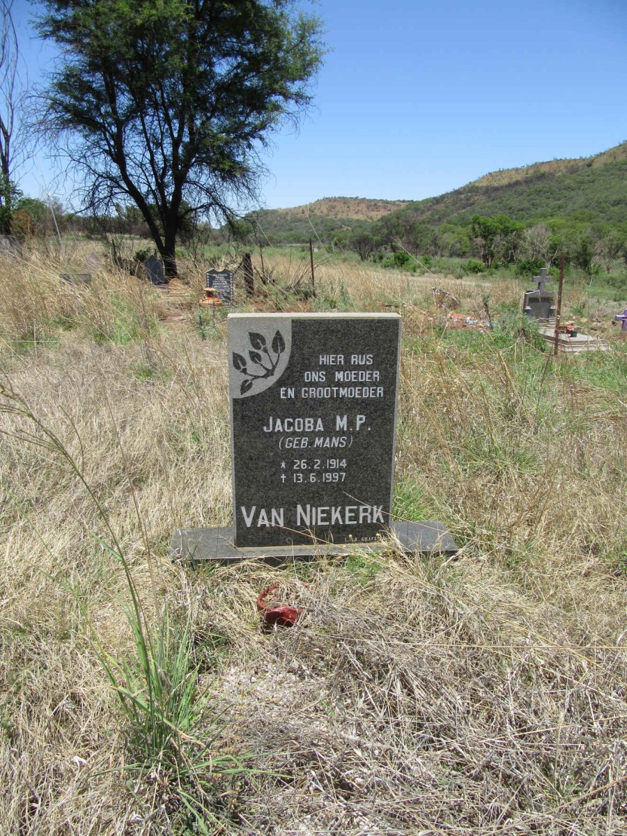 NIEKERK Jacoba M.P., van nee MANS 1914-1997