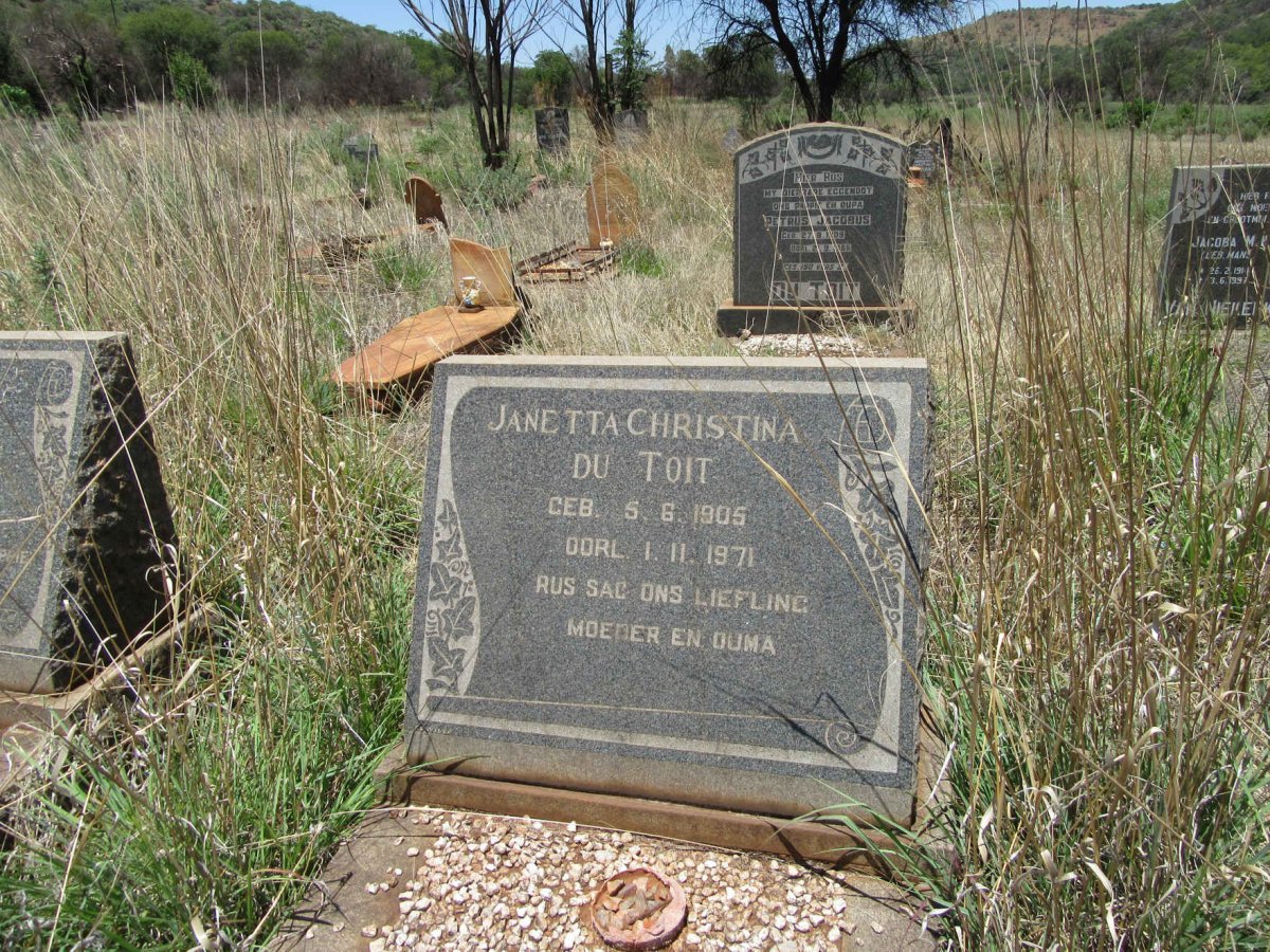 TOIT Janetta Christina, du 1905-1971