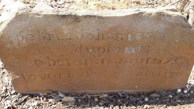 PLESSIS Petrus Johannes, du 1893-1893