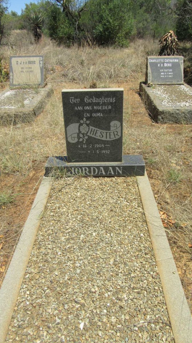 JORDAAN Hester 1908-1992