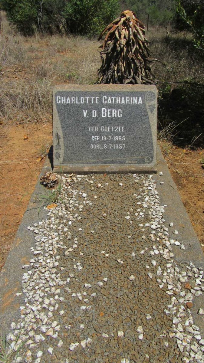 BERG Charlotte Catharina, v.d. nee COETZEE 1885-1957