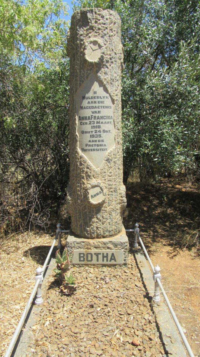 BOTHA  Anna Francina 1918-1935