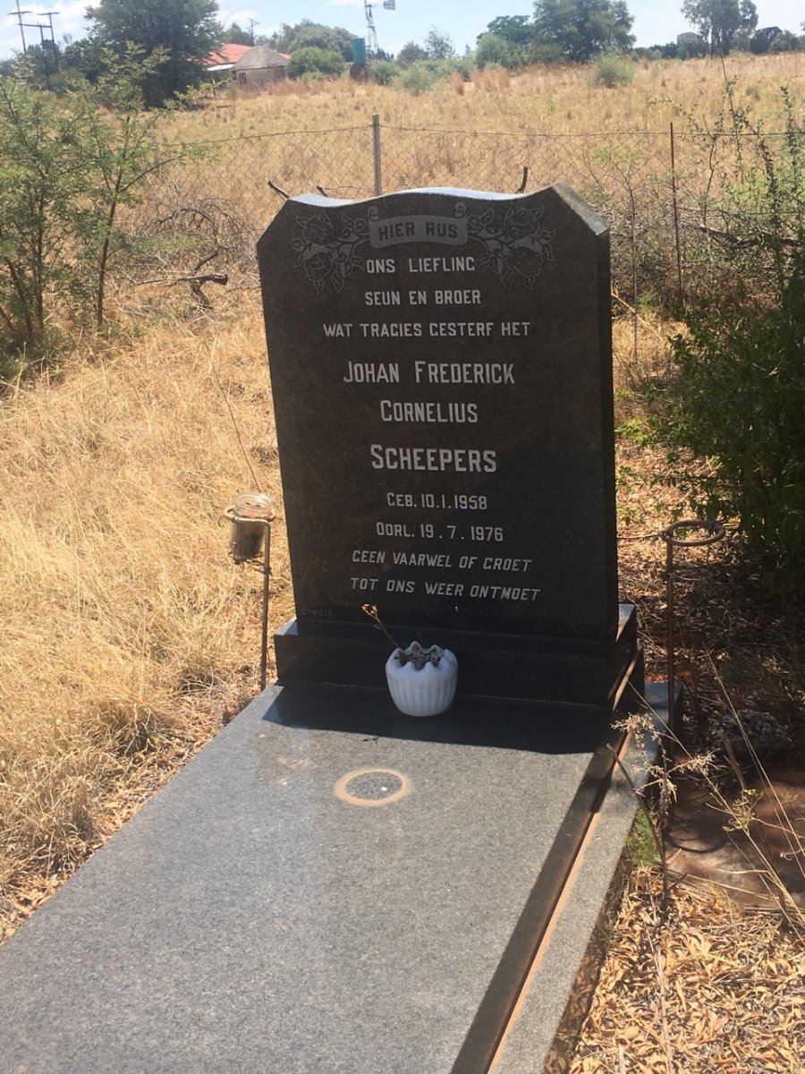 SCHEEPERS Johan Frederick Cornelius 1958-1976