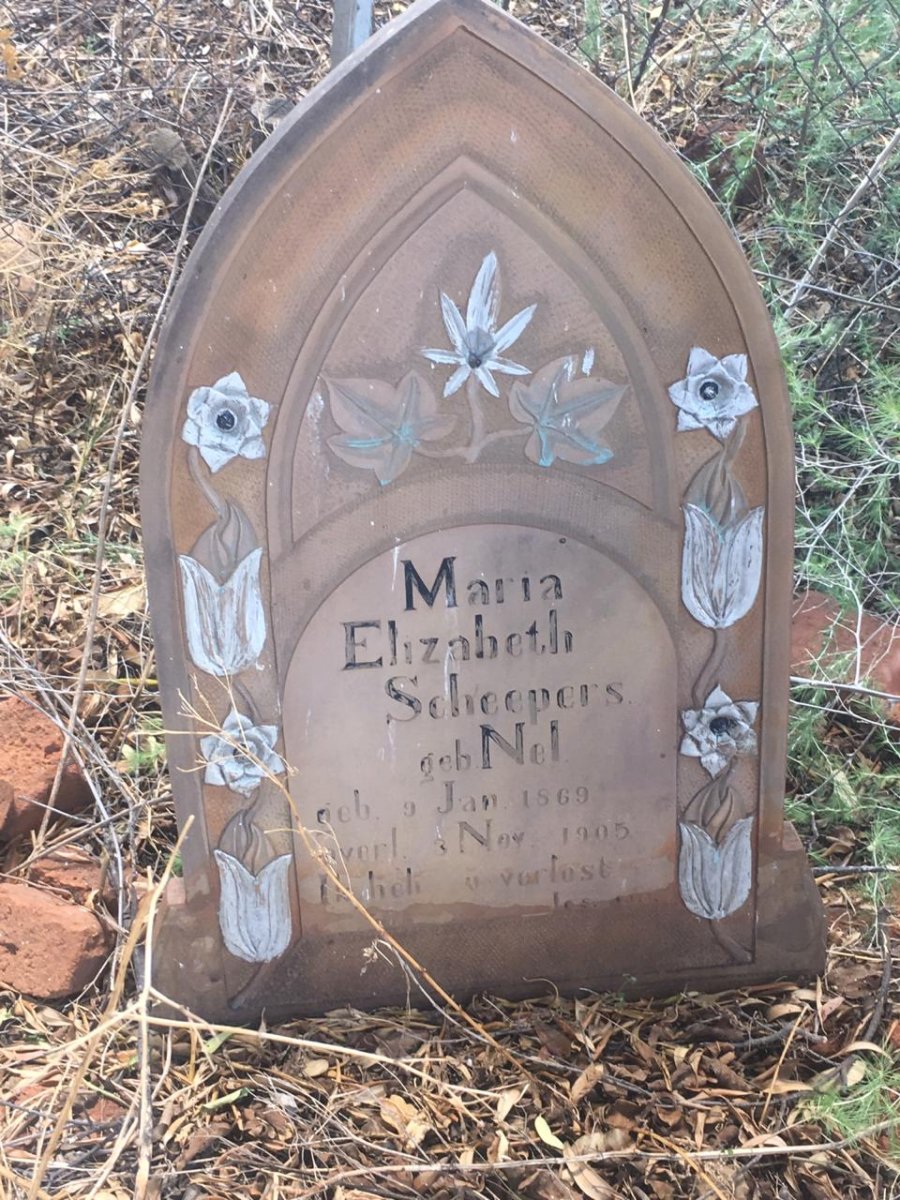 SCHEEPERS Maria Elizabeth nee NEL 1869-1905