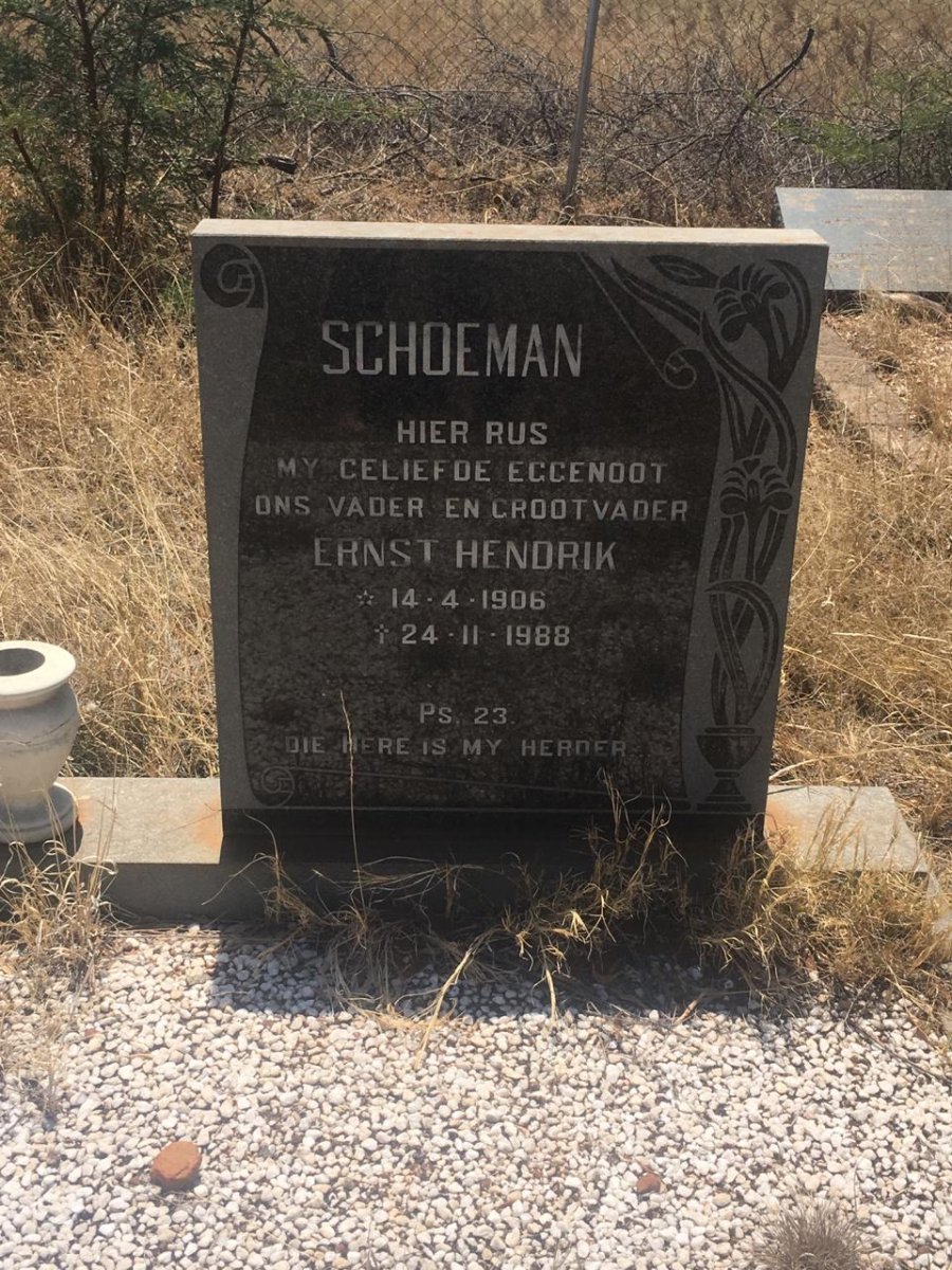 SCHOEMAN Ernst Hendrik 1906-1988