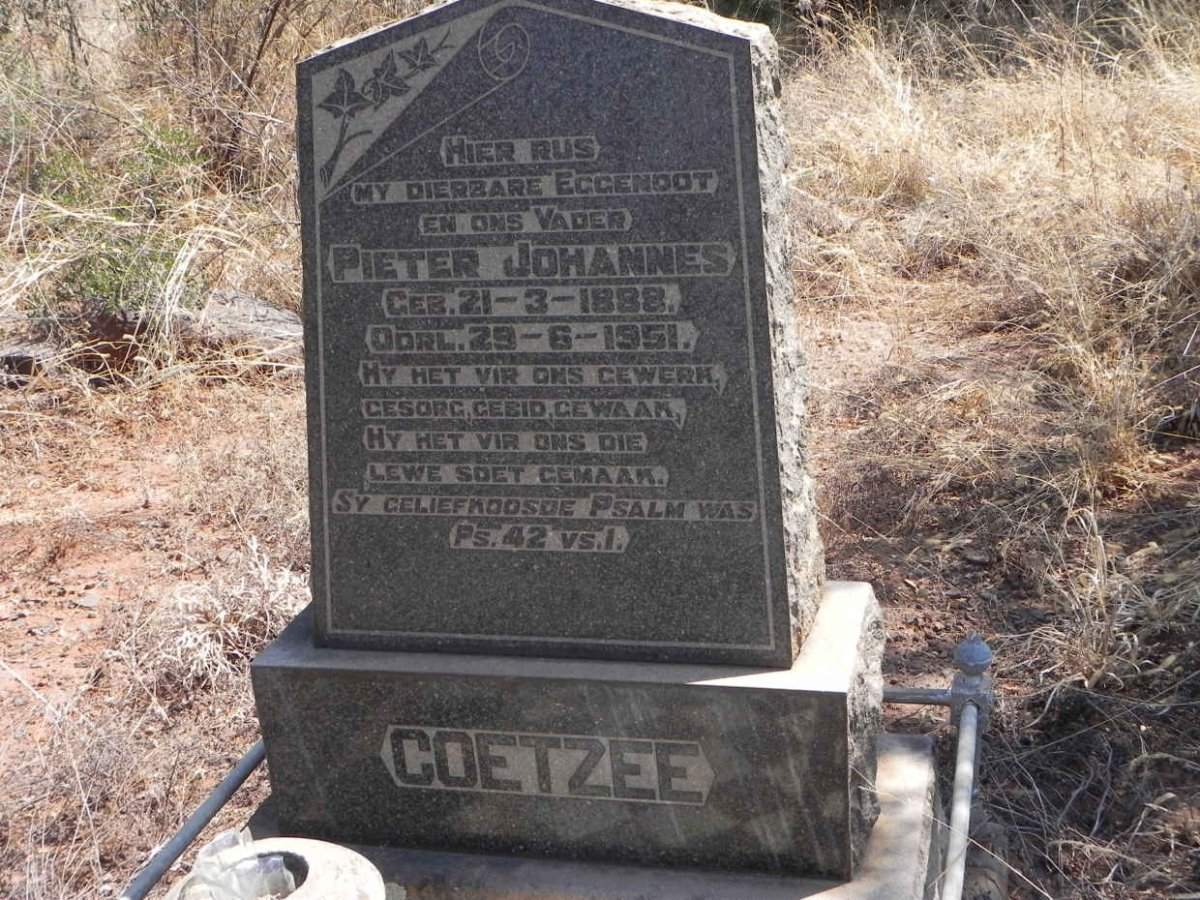 COETZEE Pieter Johannes 1888-1951