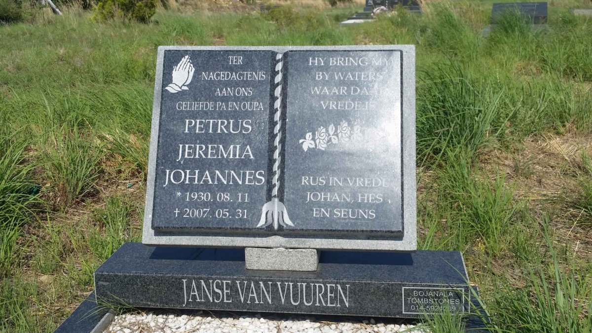 VUUREN Petrus Jeremia Johannes, Janse van 1930-2007
