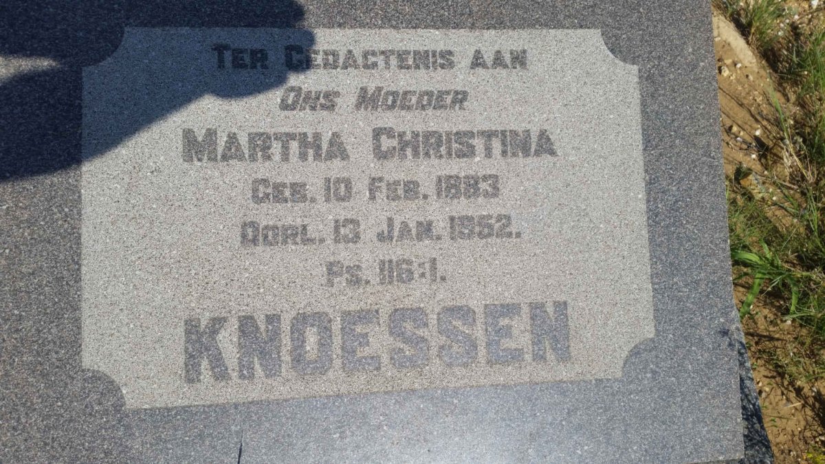 KNOESSEN Martha Christina 1883-1952