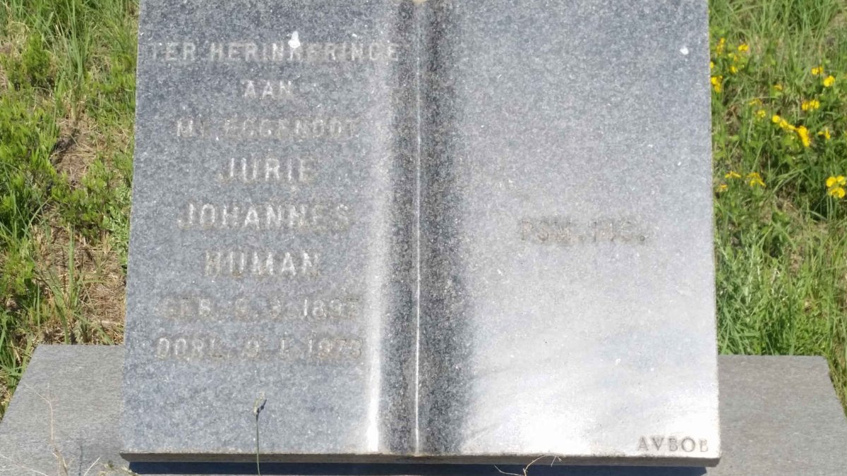 HUMAN Jurie Johannes 1897-1973